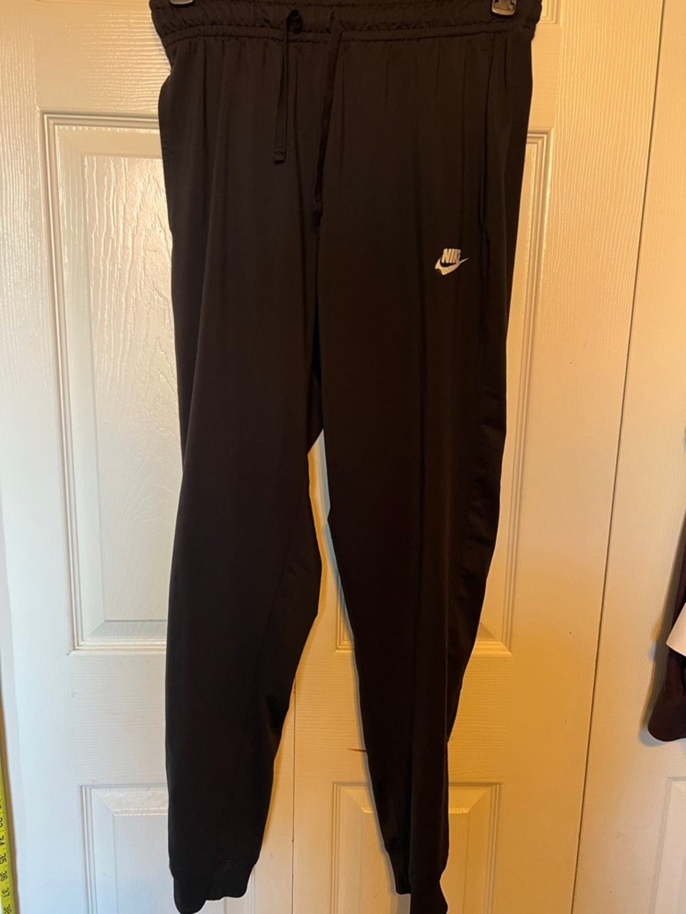 Nike Black Joggers with White Swoosh Logo